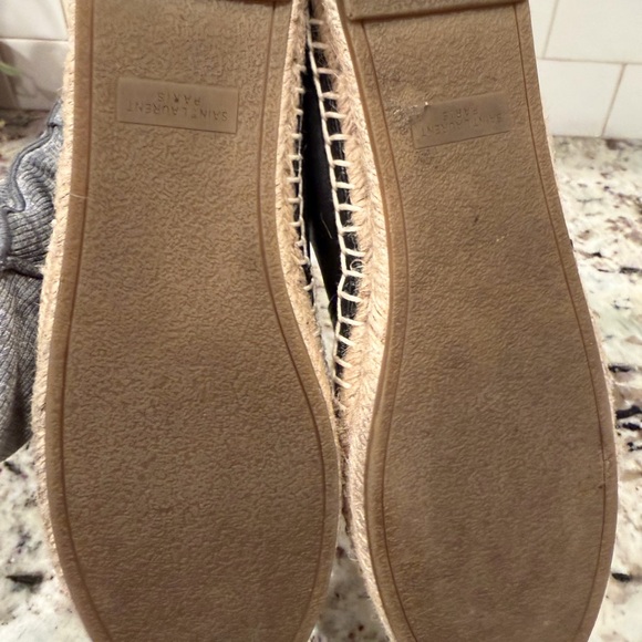 Saint Laurent Black Leather Espadrilles - Picture 13 of 13